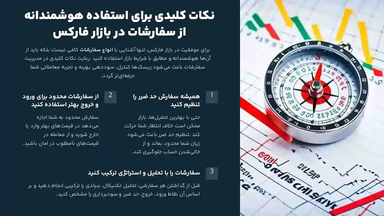 نکات کاربردی استفاده انواع سفارشات در فارکس