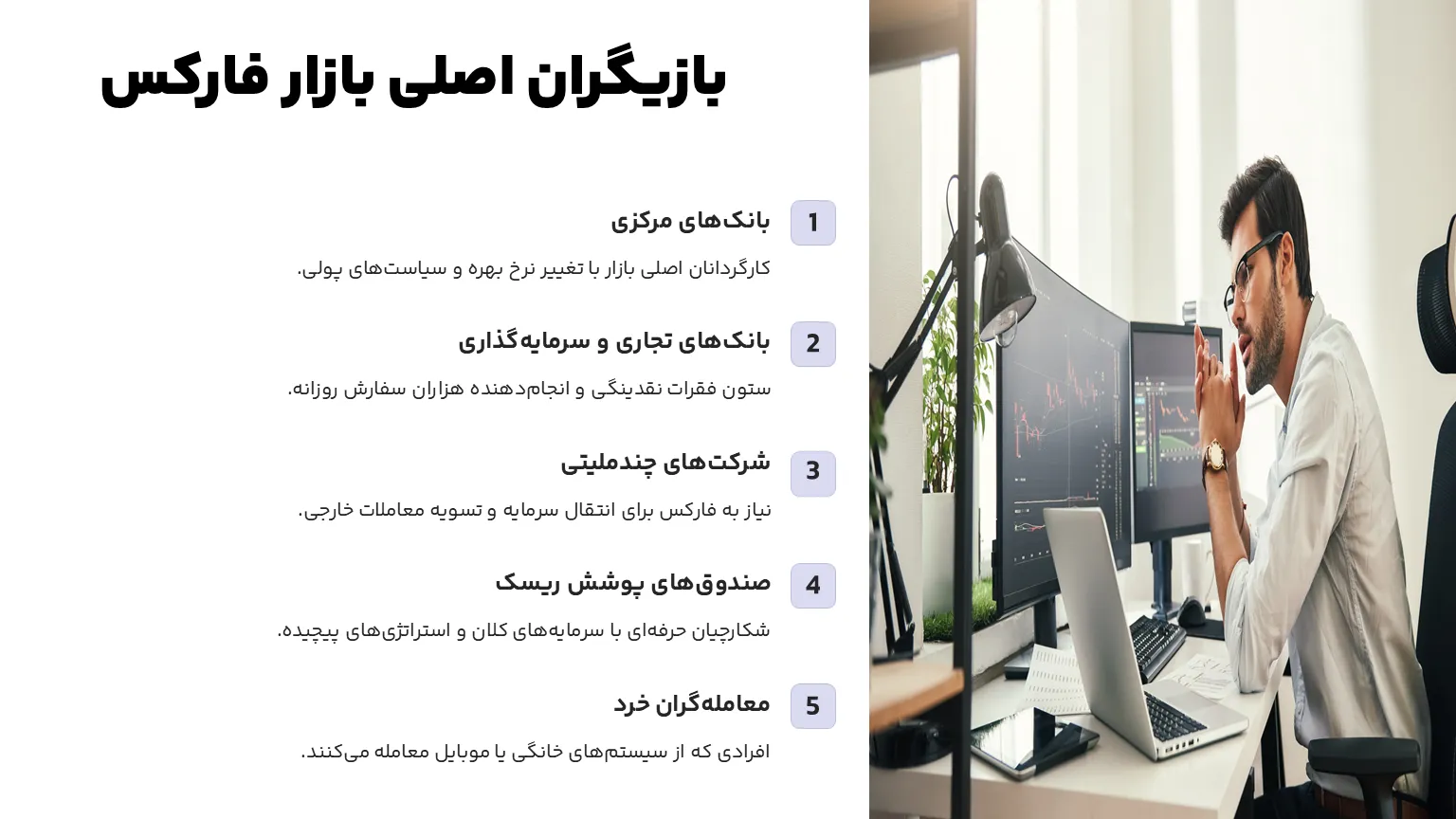 بازیگزان اصلی بازار فارکس