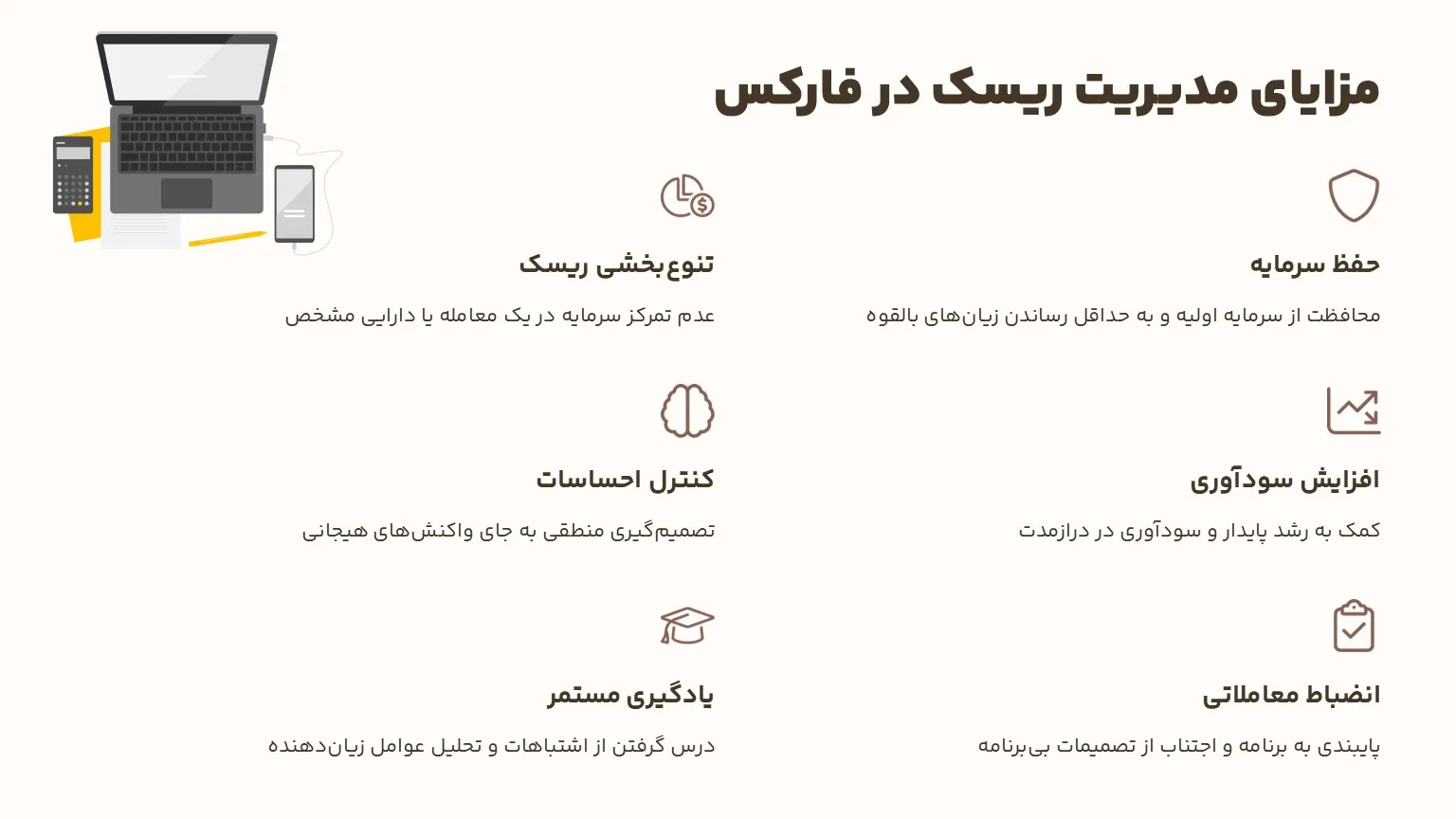 مزایای مدیریت ریسک در معاملات