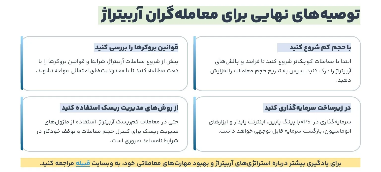توصیه هایی درباره آربیتراژ