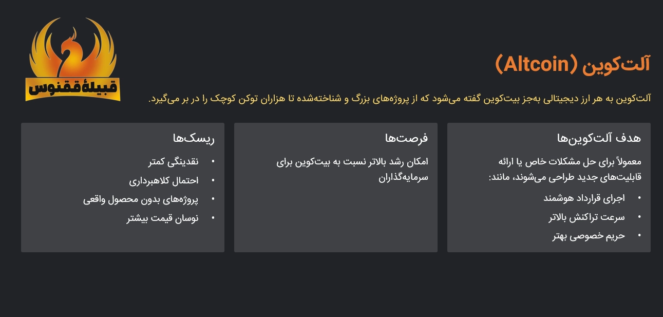 آلت کوین چیست؟