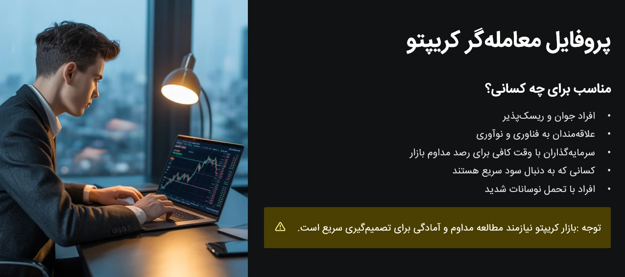 پروفایل معامله گر کریپتو