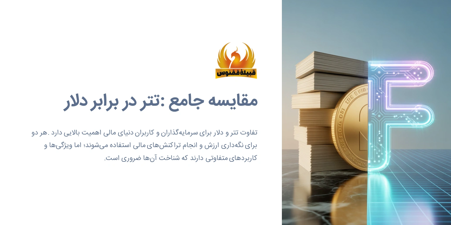 مقایسه دلار و ارز دیجیتال تتر