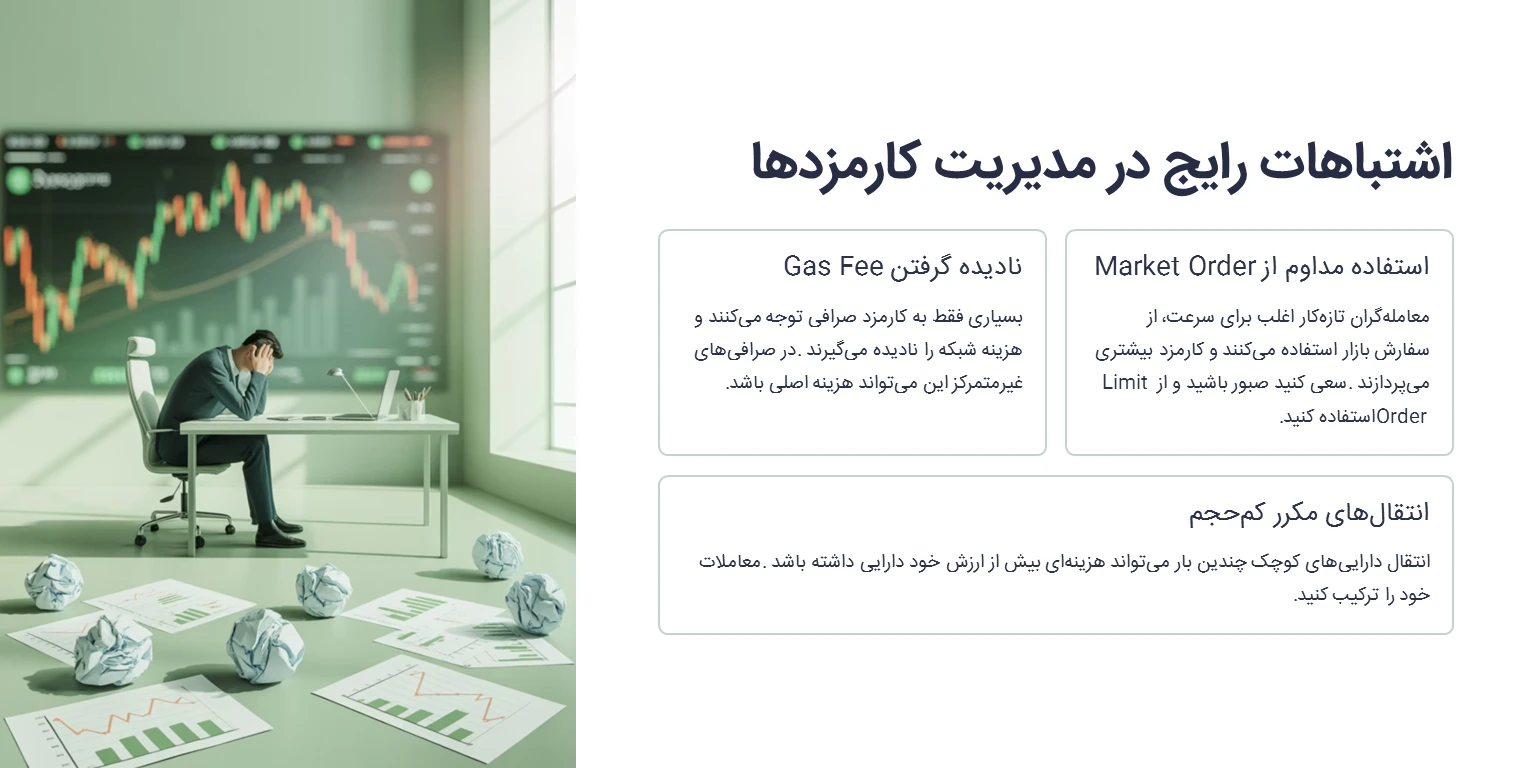 اشتباهات رایج در مدیریت کارمزدها