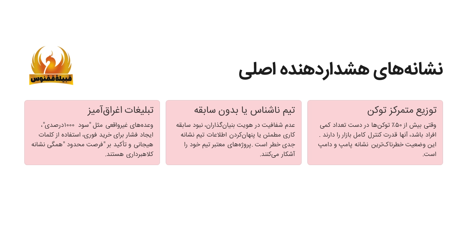 نشانه های هشدار دهنده اصلی