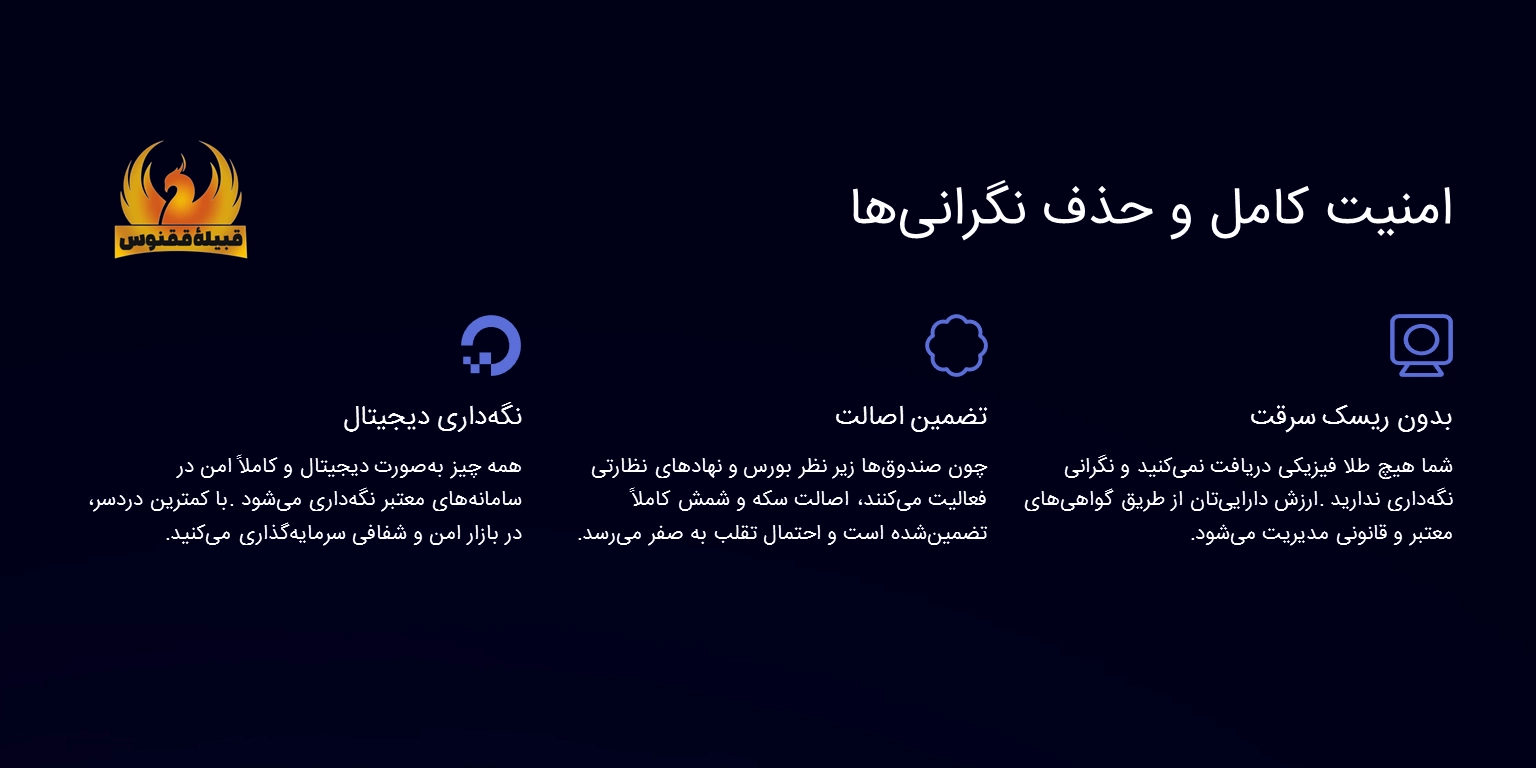 حذف کامل ریسکهای نگهداری طلا