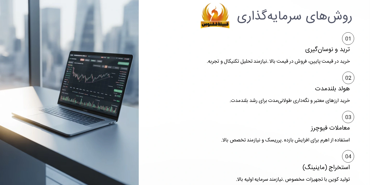 روشهای سرمایهگذاری در ارز دیجیتال