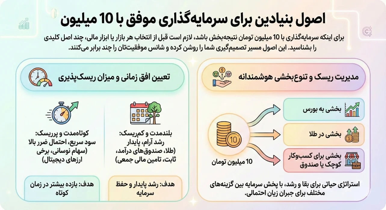 اصول بنیادین برای سرمایهگذاری موفق با 10 میلیون