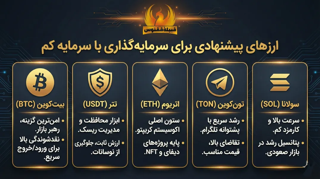 لیست 10 پیشنهاد خرید ارز دیجیتال با سرمایه کم